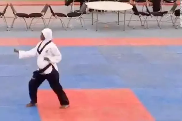 VIDEO | O sportivă din Nigeria gravidă în opt luni a câștigat un concurs de taekwondo