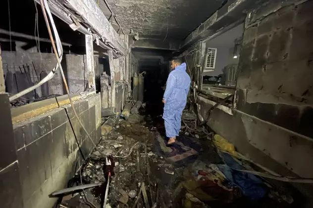 Bilanțul incendiului de la un spital COVID din Bagdad a urcat la 82 de morți. Peste 100 de persoane, rănite