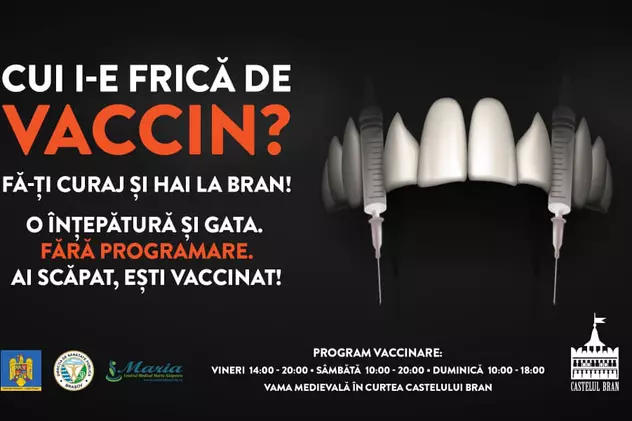 „Seringile cu colţi de vampir” de la centrul de vaccinare de la Castelul Bran, în presa internațională