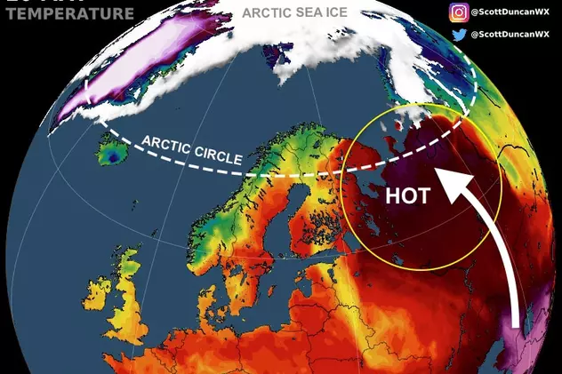 Val fără precedent de căldură la Cercul Polar de Nord. Temperaturile din Siberia, mai mari decât la Mediterana