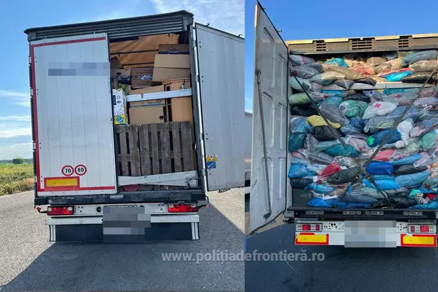 Opt TIR-uri încărcate cu 130 de tone de deșeuri, oprite la Vama Nădlac și întoarse din drum