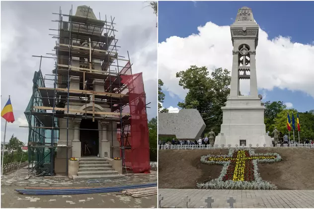 Schele date jos pentru ca primarul Iașiului să poată inaugura renovarea Monumentului Eroilor, apoi puse la loc