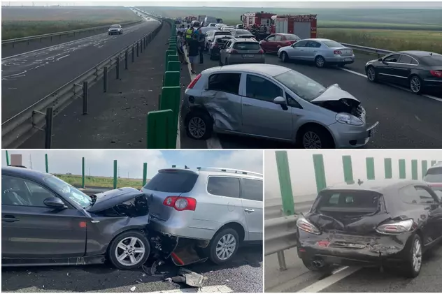 Haos pe drumul spre mare: 55 de mașini, implicate în 4 accidente în lanț pe Autostrada Soarelui. Peste 20 de oameni au fost răniți