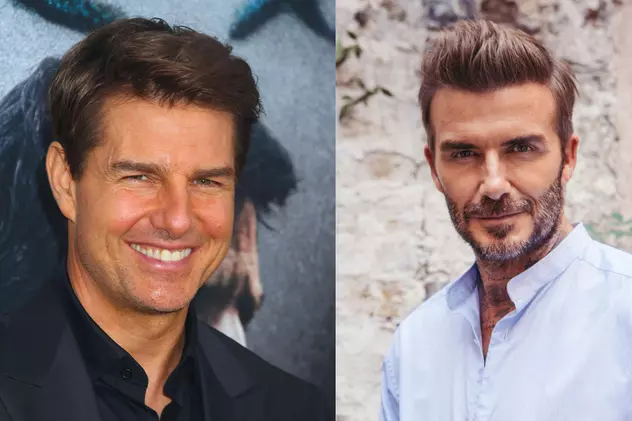Tom Cruise și David Beckham, lecție de eleganță la Wimbledon 2021. Amândoi au purtat cravată