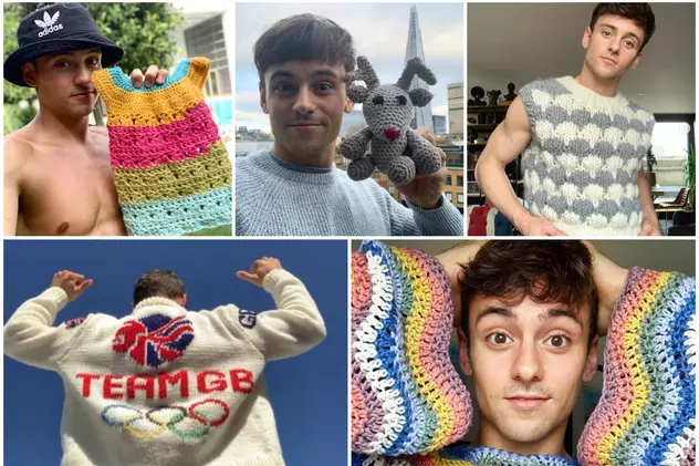Povestea din spatele pasiunii pentru tricotaje a lui Tom Daley. Campionul olimpic face senzație pe internet cu creațiile sale