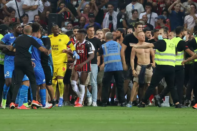 Un bărbat acuzat că a lovit un jucător de la Marseille, arestat după incidentele din meciul de la Nice