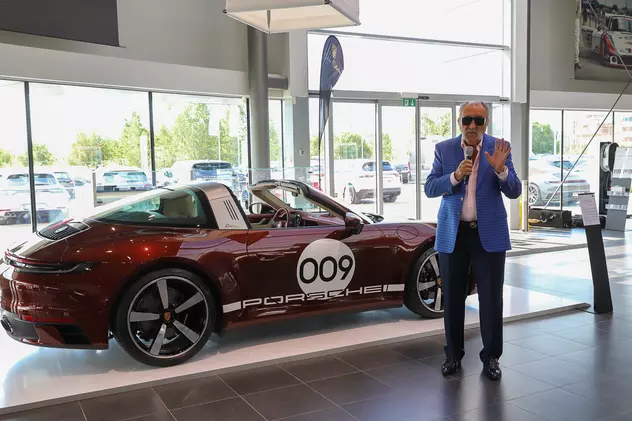 Țiriac și-a prezentat cea mai nouă mașină din colecție: un Porsche de 200.000 de euro. „Numai inscripția a costat aproape cât o Dacie”