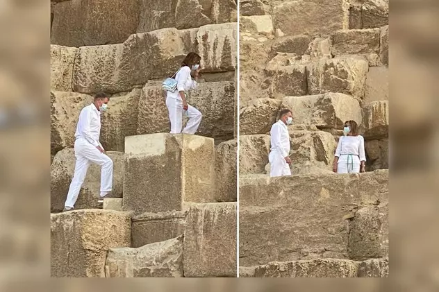 Noi imagini cu turiștii Klaus și Carmen Iohannis în vizită la piramide: Moarte pe Nil