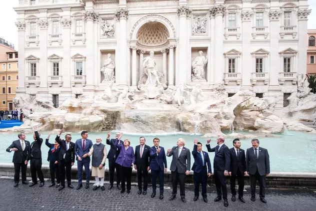O tradiție respectată: liderii marilor economii mondiale au aruncat monede în Fontana di Trevi