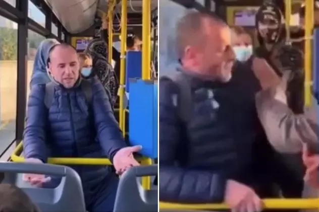 Bărbat din Cluj pălmuit de o femeie în autobuz pentru că nu purta mască de protecție anti-COVID