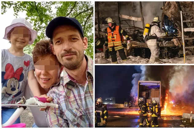 Șofer român de TIR ars de viu în cabină, în Germania. Soția lui: „A avut o presimțire că va muri la volan”