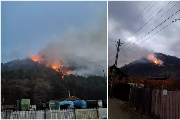 Pompierii din Bacău, misiune dificilă pentru stingerea incendiului de pădure din Oituz. De trei zile se luptă cu flăcările