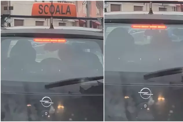 Instructoare auto din Caransebeș filmată când lovește un elev în timpul orelor de condus