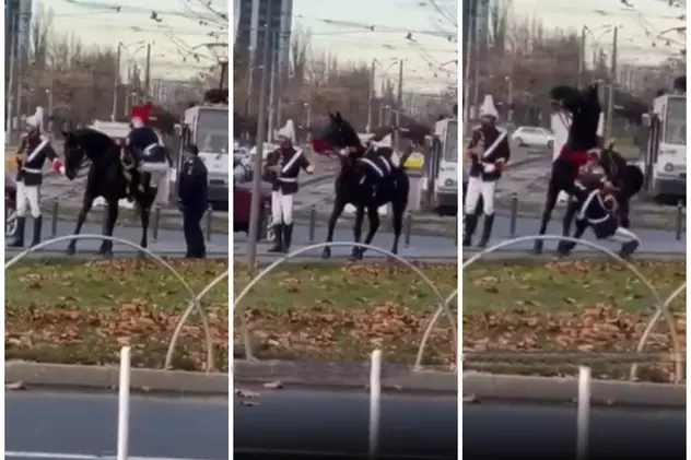 Jandarmul căzut de pe cal înaintea paradei de Ziua Națională, cercetat penal. Surse din anchetă spun că ar fi consumat alcool