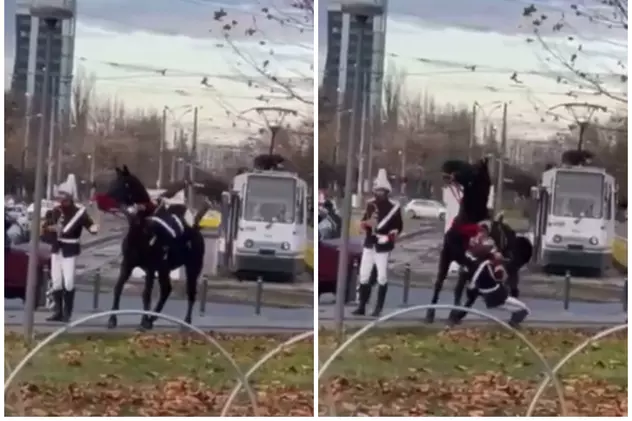 Jandarmul care a căzut de pe cal înaintea paradei de 1 Decembrie, băgat în comisia disciplinară