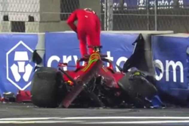 VIDEO. Charles Leclerc, pilotul echipei Ferrari, a distrus monopostul în timpul antrenamentelor din Arabia Saudită
