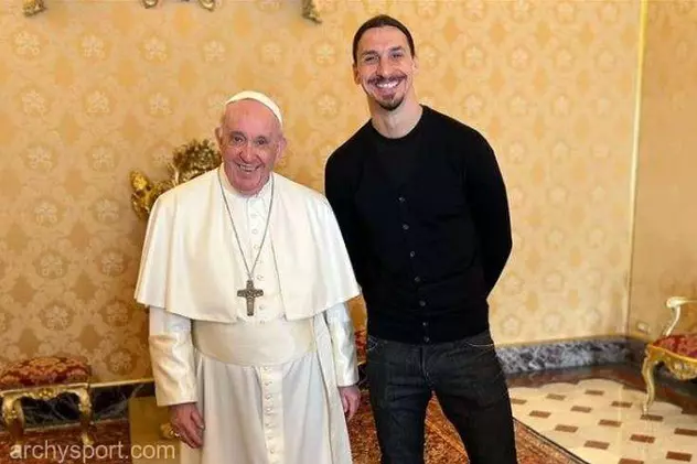 Zlatan Ibrahimovic s-a întâlnit cu Papa Francisc. Ce l-a întrebat fotbalistul pe Suveranul Pontif