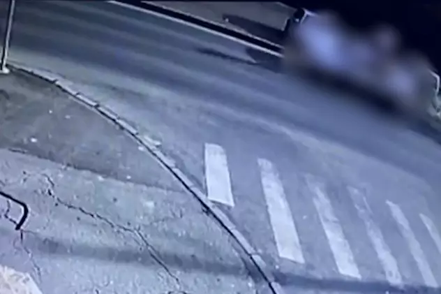 Primele imagini din momentul accidentului în care o fată a murit lovită cu mașina de un polițist