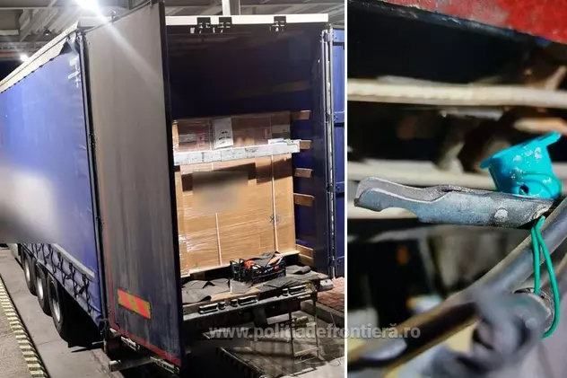Douăzeci de migranți ascunși printre paleți cu aluminiu, bobine și mobilă, depistați de polițiștii de frontieră din Arad