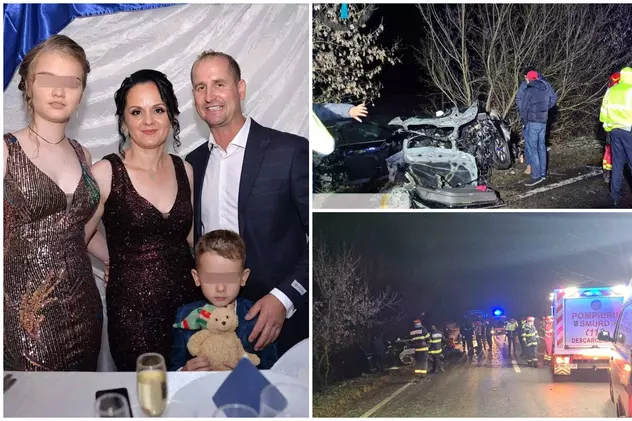 Familie distrusă pe DN67, de un șofer de 19 de ani, cu BMW cu volan pe dreapta. Mama, tata și un unchi - morți, copiii - în comă la spital