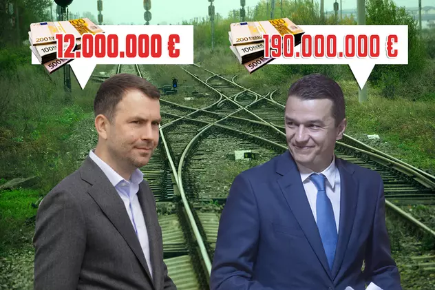 Cum explică Ministerul Transporturilor faptul că refacerea unui fir pe o rută CFR a costat 12 milioane de euro pe timpul lui Drulă, iar acum sare de 190 de milioane