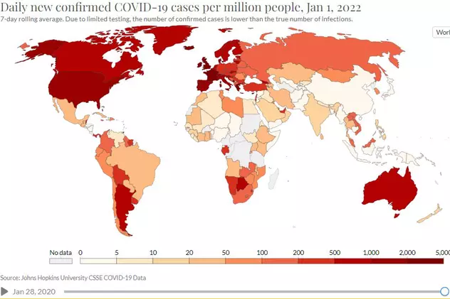 Europa a depășit 100 de milioane de cazuri COVID. Nivel fără precedent de infectări în ultimele săptămâni