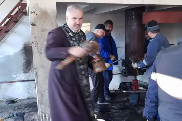 Un preot a sfințit instalația defectă care a lăsat orașul Motru fără căldură și apă caldă de trei zile