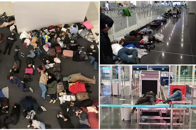 VIDEO | Cel mai mare aeroport din Europa a devenit cel mai mare „dormitor comun” de pe continent
