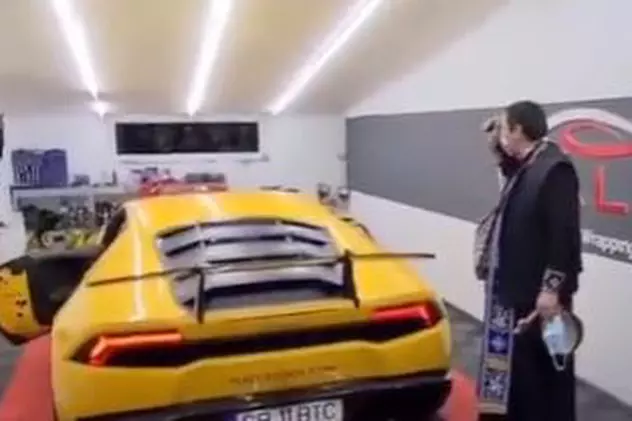 Un preot sibian a sfințit un Lamborghini de Bobotează. „Este o rugăciune specială”