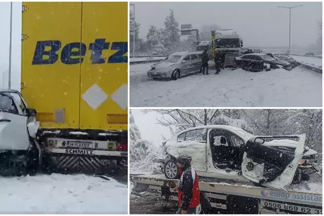 VIDEO | Români prinși în accidentul cu 37 de mașini și 22 de răniți, de pe o autostradă din Turcia