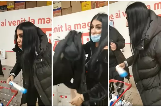 VIDEO | O tânără a furat, împreună cu fratele ei, zeci de șampoane dintr-un supermarket. Cum au motivat gestul lor