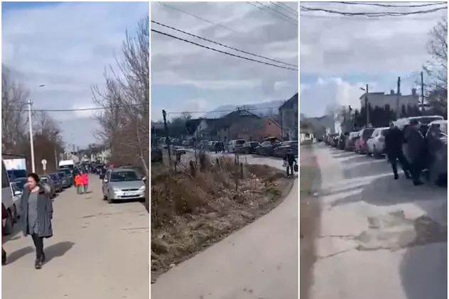 Mii de oameni din Ucraina vor să se refugieze în România. „Coada de mașini se întinde pe 6 kilometri”, a spus primarul din Sighet, echipei Libertatea aflate la vamă