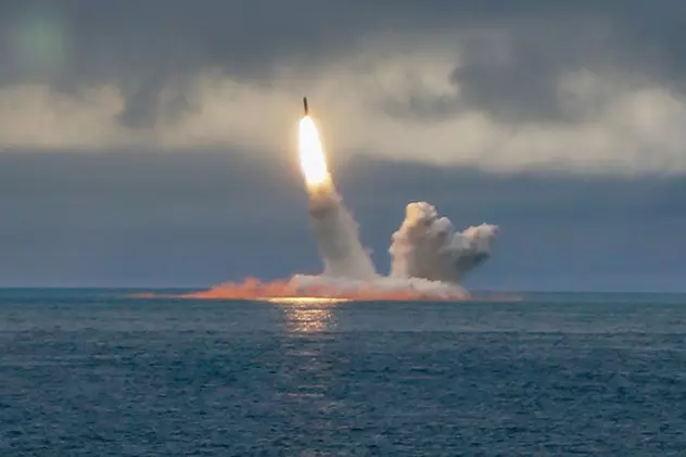 Rachetă balistică rusească lansată în Marea Barents în timpul unor manevre militare din 2019 FOTO: Profimedia