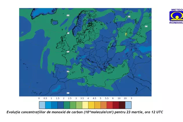 Precizări ANM, după avertizările de vânt: Concentraţiile de monoxid de carbon nu vor avea valori ridicate, în următoarele zile