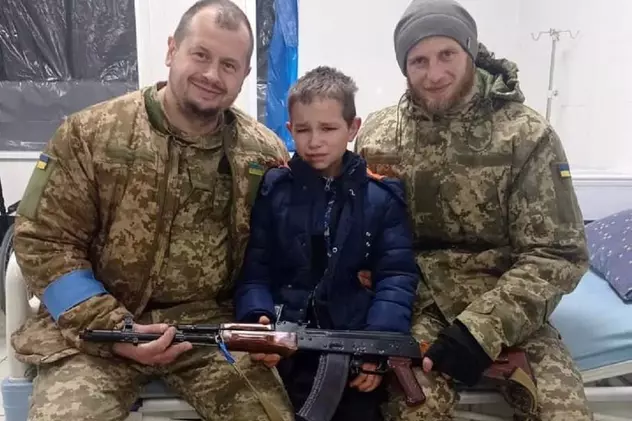 Un băiețel de 11 ani s-a dus singur, noaptea, la voluntarii din Borîspil și a cerut o armă ca să se lupte cu soldații ruși