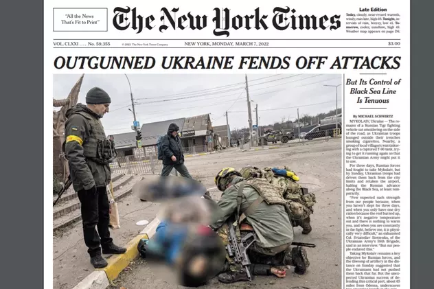 Fotografie explicită cu o familie ucisă de armata rusă, pe prima pagină în New York Times: „Imaginea ororii unui astfel de atac”