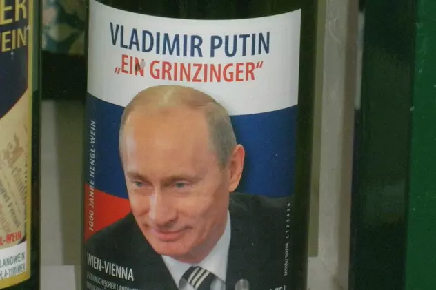 Putin nu mai are vin. O podgorie austriacă a renunțat să mai îmbutelieze sticle cu chipul liderului de la Kremlin