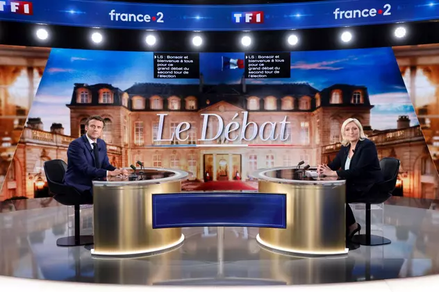 Alegeri Franța | „Nu mai confundați totul, doamnă Le Pen”. „Nu mai dați lecții, domnule Macron”. Contre dure pe tema Rusiei, securității și climei în dezbaterea prezidențială franceză