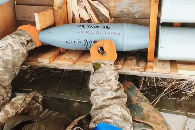VIDEO| Rușii sunt atacați cu obuze pe care sunt scrise mesaje: „Noi, ucrainenii, suntem un popor ospitalier...”