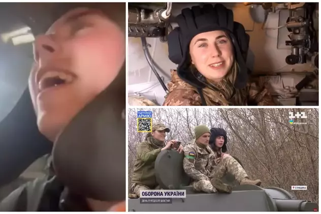 VIDEO| Tatiana e tunar pe un obuzier ucrainean și trage fără frică în blindatele rușilor: „Foc! Foc! Foc!”