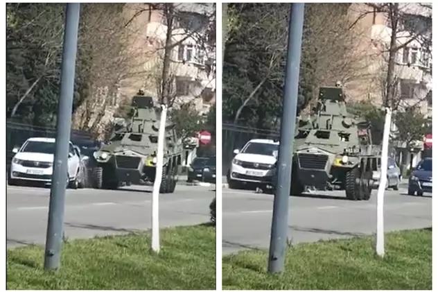 VIDEO | Două mașini avariate de un autovehicul istoric în Râmnicu Vâlcea