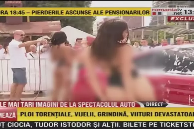 DERAPAJ la România TV. Imagini nerecomandate minorilor. Show erotic în direct la tv în miezul zilei