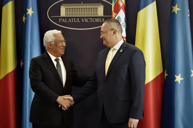 Premierul Portugaliei, vizită de lucru în România. Antonio Costa a fost primit de premierul Ciucă la Palatul Victoria