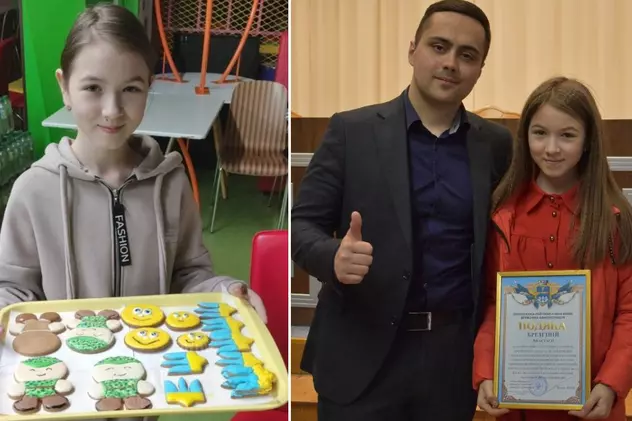 Nastia, fetița de 12 ani care ornează turtă dulce pentru soldații ucraineni: „I-am trimis o inimioară și președintelui Zelenski”