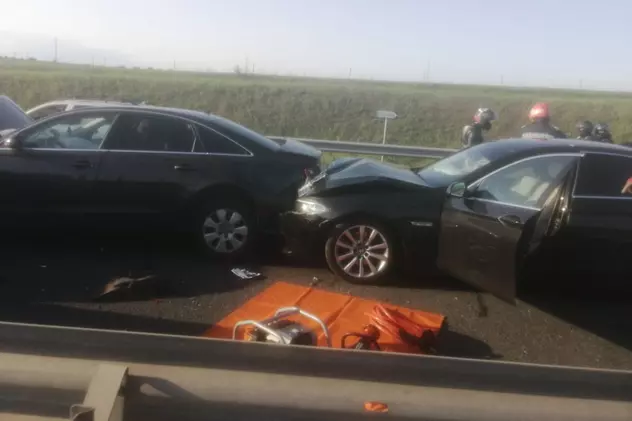 Accident în lanț pe Autostrada Soarelui. Patru persoane au ajuns la spital