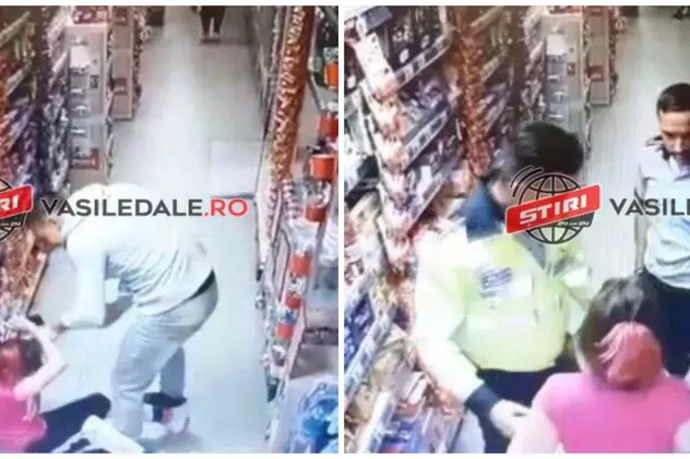 VIDEO | O femeie a fost luată la bătaie printre rafturi, într-un supermarket din Maramureș