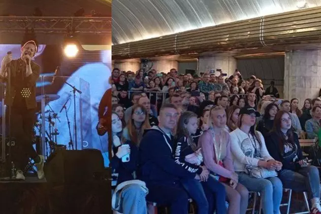 Sute de oameni, la metroul din Dnipro, la concertul caritabil al unei trupe rock ucrainene. Banii strânși, folosiți la cumpărarea de ambulanțe