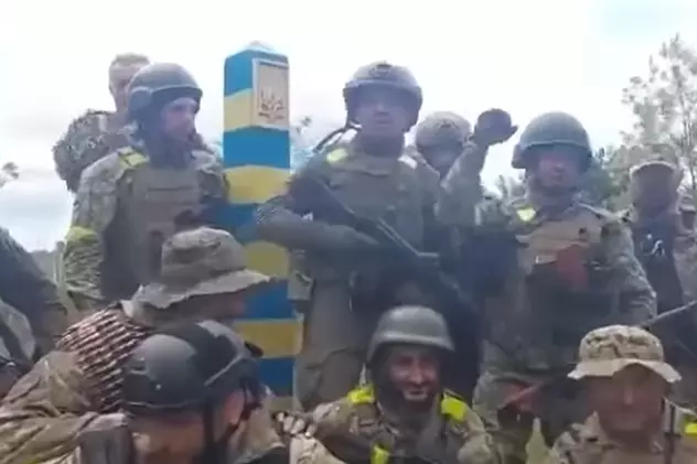 VIDEO | Soldații dintr-un batalion ucrainean s-au filmat la granița cu Rusia și au anunțat că „i-au alungat pe invadatori”