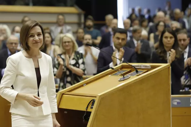 Maia Sandu, aplaudată în Parlamentul European după ce a pledat pentru primirea în UE: „Republica Moldova are nevoie de o ancoră”