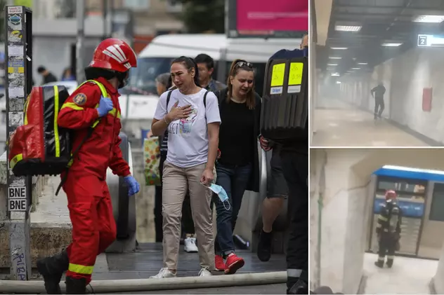 Alertă de incendiu la metrou, la Piața Romană. Trei stații au fost evacuate și 25 de călători au primit îngrijiri medicale